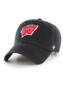 47 Wisconsin Badgers Clean Up Logo Adjustable Hat - Black
