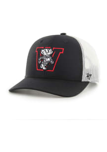 47 Wisconsin Badgers Trucker Design Adjustable Hat - Black