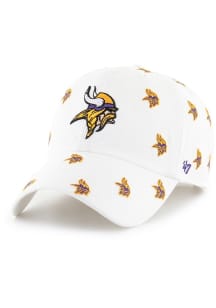 47 Minnesota Vikings White Confetti Clean Up Womens Adjustable Hat