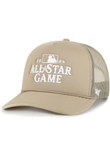 47 Texas Rangers 2024 All Star Game Foam Front Mesh Trucker Adjustable Hat - Tan