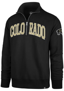 47 Colorado Buffaloes Mens Black Striker Long Sleeve Qtr Zip Fashion Pullover