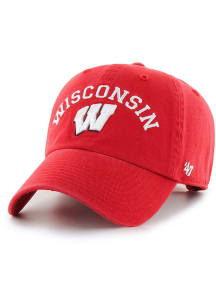 47 Wisconsin Badgers Script Clean Up Adjustable Hat - Red