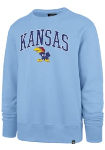 47 Kansas Jayhawks Mens Light Blue Arch Gamebreak Long Sleeve Crew Sweatshirt