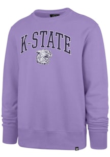 47 K-State Wildcats Mens Lavender Arch Gamebreak Long Sleeve Crew Sweatshirt