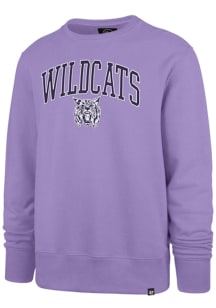 47 K-State Wildcats Mens Lavender Arch Gamebreak Design Long Sleeve Crew Sweatshirt