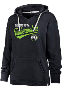 47 Minnesota Timberwolves Womens Navy Blue Driftway Hooded Sweatshirt