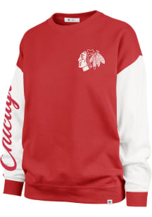 47 Chicago Blackhawks Womens Red Arena Crew Sweatshirt