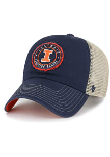 47 Illinois Fighting Illini Garland Clean Up Adjustable Hat - Navy Blue