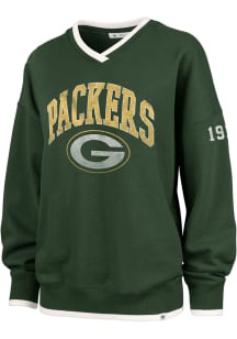 47 Green Bay Packers Womens Green Clubhouse Daze Crew Sweatshirt