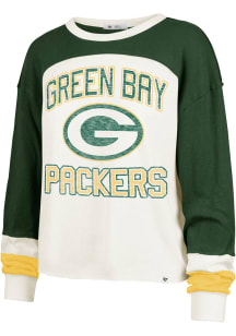 47 Green Bay Packers Womens White Gridiron Toni LS Tee