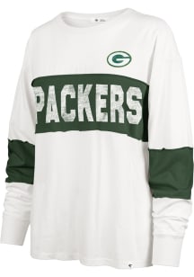 47 Green Bay Packers Womens White Clubhouse Taylor LS Tee