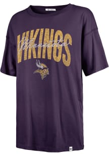 47 Minnesota Vikings Womens Purple Sadie Short Sleeve T-Shirt