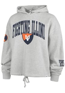 47 Illinois Fighting Illini Womens Grey High Hopes Venice Hooded Sweatshirt