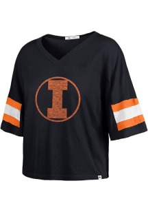 47 Illinois Fighting Illini Womens Navy Blue Premier Scout Short Sleeve T-Shirt