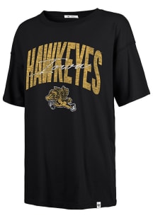 47 Iowa Hawkeyes Womens Black Muse Sadie Short Sleeve T-Shirt