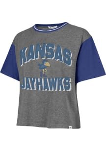 47 Kansas Jayhawks Womens Grey Clubhouse Ziggy Short Sleeve T-Shirt