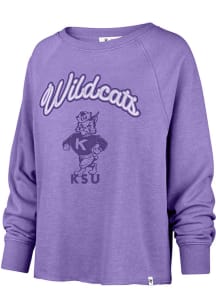 47 K-State Wildcats Womens Purple Luminance Kennedy Crew Sweatshirt