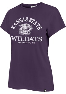 47 K-State Wildcats Womens Purple Fresh Start Frankie Short Sleeve T-Shirt