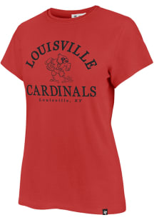 47 Louisville Cardinals Womens Red Fresh Start Frankie Short Sleeve T-Shirt