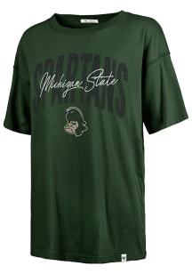 47 Michigan State Spartans Womens Green Muse Sadie Short Sleeve T-Shirt