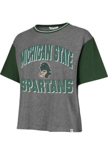 47 Michigan State Spartans Womens Grey Clubhouse Ziggy Short Sleeve T-Shirt