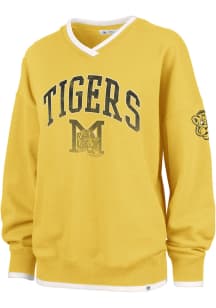 47 Missouri Tigers Womens Gold Clubhouse Eighties Crew Sweatshirt