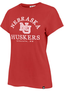 47 Nebraska Cornhuskers Womens Red Fresh Start Frankie Short Sleeve T-Shirt