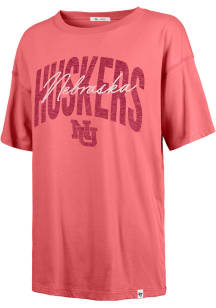 47 Nebraska Cornhuskers Womens Red Luminance Sadie Short Sleeve T-Shirt