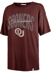 47 Oklahoma Sooners Womens Crimson Muse Sadie Short Sleeve T-Shirt