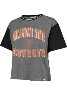 47 Oklahoma State Cowboys Womens Grey Clubhouse Ziggy Short Sleeve T-Shirt