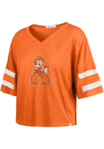 47 Oklahoma State Cowboys Womens Orange Premier Scout Short Sleeve T-Shirt