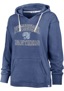 47 Pitt Panthers Womens Blue Clarity Kennedy Hooded Sweatshirt