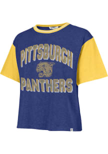 47 Pitt Panthers Womens Blue Clubhouse Ziggy Short Sleeve T-Shirt