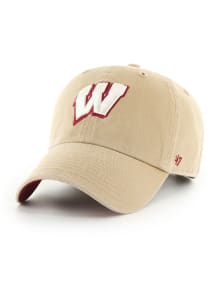 47 Wisconsin Badgers Ballpark Clean Up Adjustable Hat - Khaki