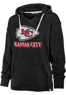 47 Kansas City Chiefs Womens Black Logo Kennedy Hooded Sweatshirt