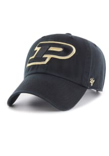 47 Purdue Boilermakers Black Clean Up Youth Adjustable Hat