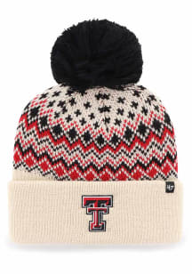 47 Texas Tech Red Raiders White Elsa Cuff Womens Knit Hat