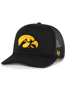 47 Iowa Hawkeyes Foam Front Mesh Trucker Adjustable Hat - Black