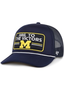 47 Michigan Wolverines Local Patch Foam Trucker Adjustable Hat - Blue