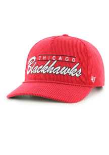 47 Chicago Blackhawks Double Header Corduroy Hitch Adjustable Hat - Red