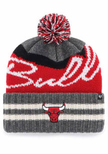 47 Chicago Bulls Charcoal Hyperbolic Cuff Mens Knit Hat