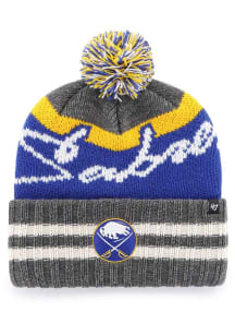 47 Buffalo Sabres Grey Hyperbolic Cuff Mens Knit Hat