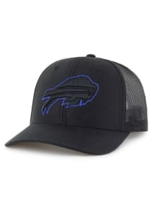 47 Buffalo Bills Strap Trucker Design Adjustable Hat - Black