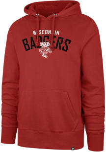 47 Wisconsin Badgers Mens Red City Line Headline Fashion Hood