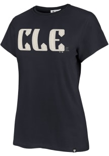 47 Cleveland Guardians Womens Blue City Connect Short Sleeve T-Shirt