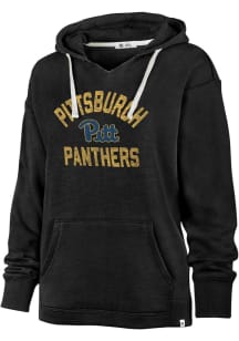 47 Pitt Panthers Womens Black Kennedy Hooded Sweatshirt
