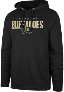 47 Colorado Buffaloes Mens Black City Line Headline Hood Long Sleeve Hoodie