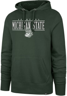 47 Michigan State Spartans Mens Green City Line Headline Hood Long Sleeve Hoodie