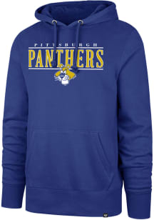 47 Pitt Panthers Mens Blue City Line Headline Hood Long Sleeve Hoodie