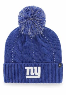47 New York Giants Blue Bauble Cuff Womens Knit Hat
